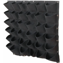 36 Hanging Planter Pockets Vertical Felt Wall Plant Bags for Garden Balcony Indoor and Outdoor Use, Black