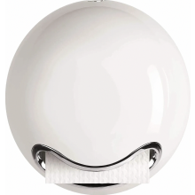 Toilet Roll Holder Bowl Style, White, Wall Mounted, Adhesive or Screw Fixing, Modern Bathroom Storage