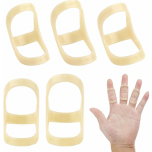 Conjunto de 5 Talas Ovais para Dedos, Suporte para Dedo em Gatilho para Polegar, Dedo Médio, Dedo Mínimo ou Anelar, Tamanhos 6, 7, 8, 9, 10