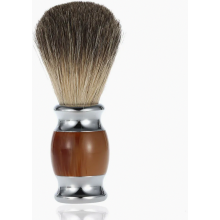 Professional Badger Hair Shaving Brush with Resin Handle for Men, Beard Cleaning and Barber Salon Grooming Tool