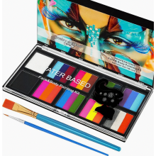 Kinder-Schminkset, 10 Farben, abwaschbares Gesichts- und Körper-Make-up für Mädchen, Theater-Make-up für Halloween, Karneval und Kostümparty