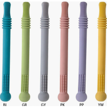 6er-Pack weiche Baby-Beißringe, hohle Beißröhre, flexibler Silikon-Beißring, sensorische Beißringe