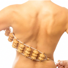 Rückenmassagerolle aus Holz mit Griff, 120 cm lang, 40 x 7 cm Massagefläche für den Heimgebrauch