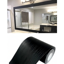 Cenefa de PVC removible de 10 m con vetas de madera negra, impermeable, para decoración de paredes, adhesivos autoadhesivos para azulejos de cocina