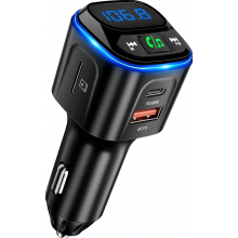 Bluetooth 5.3 FM vysielač do auta, nabíjačka do auta PD 36W a QC 18W, bezdrôtový adaptér do auta, handsfree sa