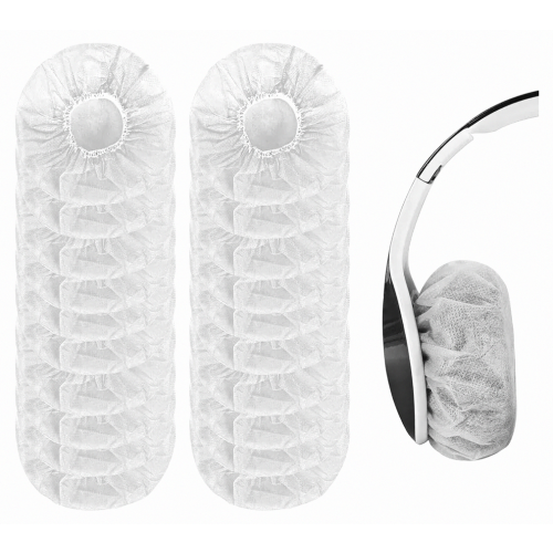 200 Pack Stretchable Headphone Covers, Disposable Ear Pad Protective Sleeves for Hygiene and Comfort