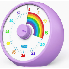 Visual Timer for Kids, 60 Minute Countdown for Classroom Office Kitchen, Desk Time Management Tool with Quiet Operation, Pomodoro