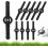 60-Pack Replacement Blades for Grass Trimmers, 14 cm Plastic Trimmer Blades, Black Cutting Blades for Mowers with Replaceable Blad 1