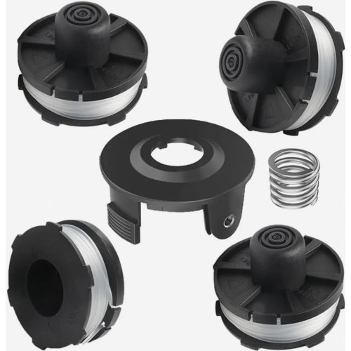 6-Pack Replacement Trimmer Spool with Cover, High-Quality, Practical, Durable, for Kitchen and Household Use