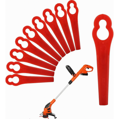 100 Piece Lawn Trimmer Replacement Blades Set, Plastic Cutter Blades Accessory for Cordless Grass Trimmer