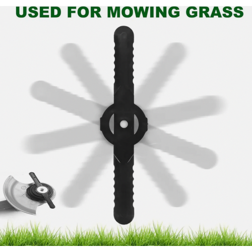60-Pack Replacement Blades for Grass Trimmers, 14 cm Plastic Trimmer Blades, Black Cutting Blades for Mowers with Replaceable Blad 1