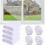 4 Pack Window Mosquito Nets, 150 x 200 cm Insect Screen Mesh for Windows, White Fine Mesh Fly Net Curtain 1