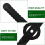 60-Pack Replacement Blades for Grass Trimmers, 14 cm Plastic Trimmer Blades, Black Cutting Blades for Mowers with Replaceable Blad 3