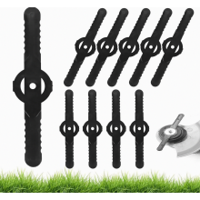 60 vervangende trimmerbladen, 14 cm kunststof snijbladen voor grastrimmers, zwart, duurzame accessoires voor tuingereedschap