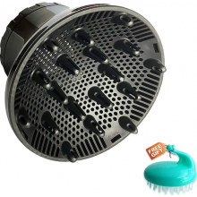 Universele haardiffuser, verstelbaar föhnopzetstuk met een mondstuk van 3,5 tot 6,5 cm, accessoire voor het stylen van krullend en golvend haar.