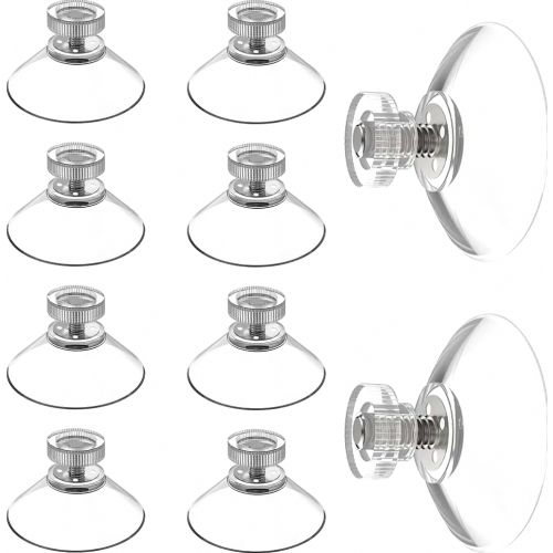 10 Pack Threaded Suction Cups, Reusable 25 mm Diameter Cups with 4 mm Thread, Strong Hold Replacement Pads, Compatible with Parkin