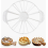 Cake Divider 10/12 Slice Cutter with Handle, Double Sided Round Plastic Tool for Even Slices, Reusable Kitchen Gadget, White 1