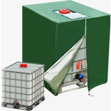 1000 litran IBC-vesisäiliön suoja, UV-suojattu, pölytiivis suojapressu, vihreä puutarhan ulkokatos 116 x 100 x 120 cm