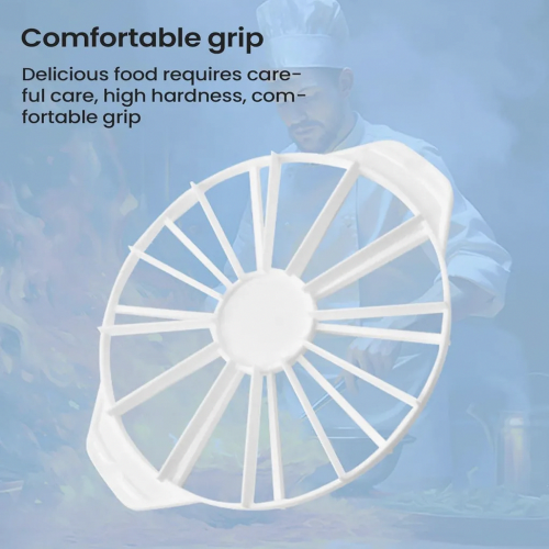 Cake Divider 10/12 Slice Cutter with Handle, Double Sided Round Plastic Tool for Even Slices, Reusable Kitchen Gadget, White 1