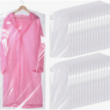 30 kusov priehľadných plastových vreciek na oblečenie, prateľné poťahy na oblečenie 60 x 150 cm, prachotesný c