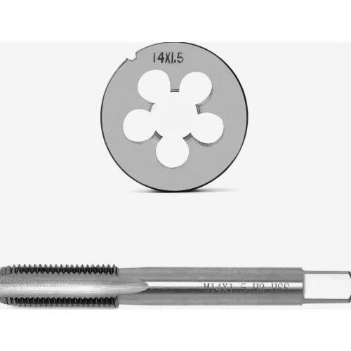 M14 x 1.5 Thread Tap and Die Set, Metric Fine Thread External and Internal Threading Tool Set, Durable Steel for Workshop Use 1