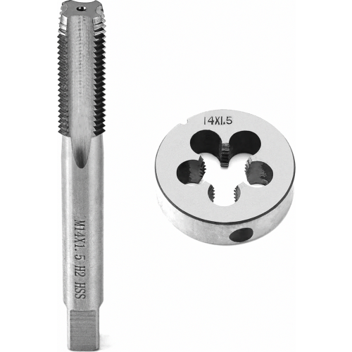 M14 x 1.5 Thread Tap and Die Set, Metric Fine Thread External and Internal Threading Tool Set, Durable Steel for Workshop Use 2