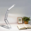 LED Desk Lamp, Aluminium Folding Dimmer Daylight Table Lamp for Office, Rechargeable Bedside Reading Light, Silver 4