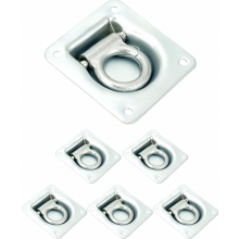 Set van 6 sjorringen voor aanhangers, verzonken bevestigingspunten, aanhangeraccessoires voor het vastzetten van lading tijdens transport