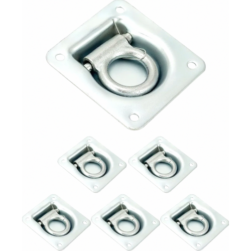 6 Pack Tie-Down Rings for Trailers, Recessed Lashing Points, Trailer Accessories for Securing Cargo During Transport