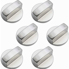 6 Piece Universal Metal Control Knobs, 6 mm Gas Stove Knobs for Oven, Hob, and Cooker Controls