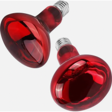 Bombillas de calor para reptiles, paquete de 2 bombillas infrarrojas de 100 W con base E27 para terrarios de lagartos, tortugas, serpientes y taránt