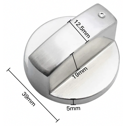 6 Piece Universal Metal Control Knobs, 6 mm Gas Stove Knobs for Oven, Hob, and Cooker Controls 1