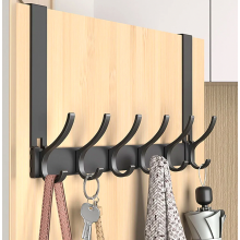 Türgarderobe - Haken - Türhaken - Kleiderhaken Tür - Türgarderobe schwarz - Türgarderobe zum einhängen - Türhacken Edelstahl - Matt Grau