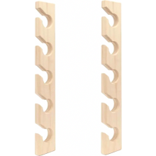 2 Pack Wooden Wall Hat Racks for Baseball Caps, Wall Mounted Cap Organizer, Vertical Hat Holders for Closet, Natural Wood Finish