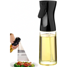 Glazen oliespuitfles van 200 ml voor koken, voedselveilige olieverstuiver voor olijfolie, navulbare spuitfles voor airfryer, barbecue, grillen en me