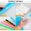 A4 Transparent Document Wallets, 12 Pack, Expandable Waterproof Filing Folders with Snap Closure, 6 Colors 6