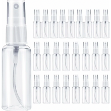 Balenie 50 prázdnych mini rozprašovacích fliaš s objemom 50 ml, malé plastové znovu naplniteľné rozprašovače n