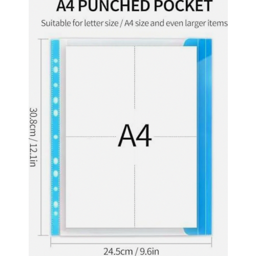 A4 Transparent Document Wallets, 12 Pack, Expandable Waterproof Filing Folders with Snap Closure, 6 Colors 1