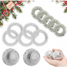 Set di 2 palline per agopressione, 5 anelli per agopressione per le dita e 2 braccialetti per agopressione, palline da massaggio a forma di riccio p
