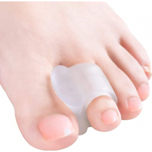 Teenrichter, 10-pack gel teenspreiders voor correctie van hallux valgus, overlappende tenen, transparante siliconen teenspreiders