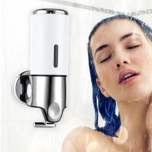 Wandgemonteerde zeepdispenser van 500 ml met handmatige pomp voor handdesinfectiemiddel, shampoo, douchegel en lotion.