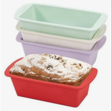 4 Stück Silikon Backform, Klein Brotbackform 20 x 9.5 x 5.5cm, Kuchenform Rechteckig Kastenform Tortenform Toastbrot, Airfryer Silikonformen Brotfor