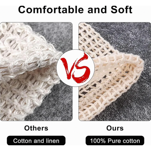 6 Pack Cotton Soap Saver Bags for Solid Soap, Drawstring Mesh Pouches for Bath and Shower Use 2