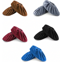 paia di copriscarpe riutilizzabili, 5 colori, antiscivolo, antipolvere, lavabili in tessuto, per uso domestico.