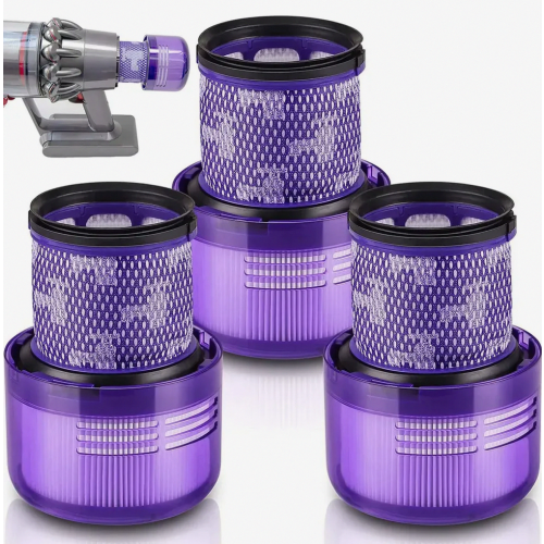 3x HEPA-Filter, Ersatzfilter Waschbar für Dyson Cyclone V11 Absolute, V11 Absolute Pro, V11 Absolute Extra, V11 Absolute Extra +, V11 Absolute Extra