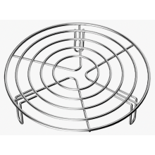 Stainless Steel Steaming Rack Round Steam Insert Cooling Rack for Pots and Pans, Cake Cooling and Steaming Tray 23 x 5.5 cm