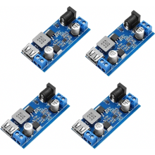 4er-Pack 24V auf 5V 5A DC-Abwärtswandlermodul, Buck-Netzteil für Automobil- und DIY-Elektronik