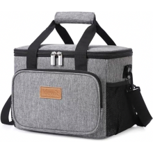 Isolierte 9-Liter-Kühltasche, faltbare, auslaufsichere Lunchtasche für Damen und Herren, Thermotasche zum Umhängen für Essen, Bier und mehr