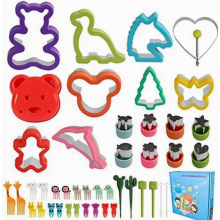 Ausstechformen-Set, Edelstahl-Ausstecher für Kinder, Sandwich-, Gemüse- und Obstformen, 44-teilig