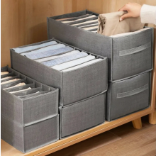 9 Schubladen-Organizer 3er Set Faltbaren Kleiderboxen, T-Shirt, Jeans, Leggings, Kleiderschrank, 44 x25 x22cm Organizer-Boxen Ordnungsboxen